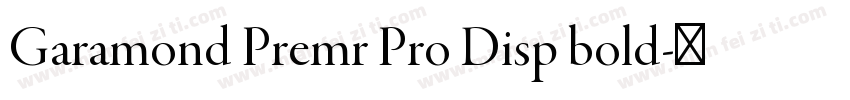 Garamond Premr Pro Disp bold字体转换